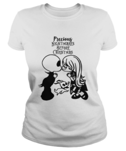 Precious Nightmares Before Christmas Kissing JackSally Funny Shirt Classic Ladies