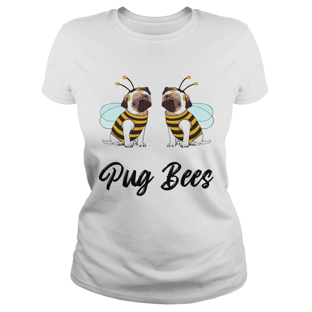 Pug Bees Funny Pug Halloween Classic Ladies