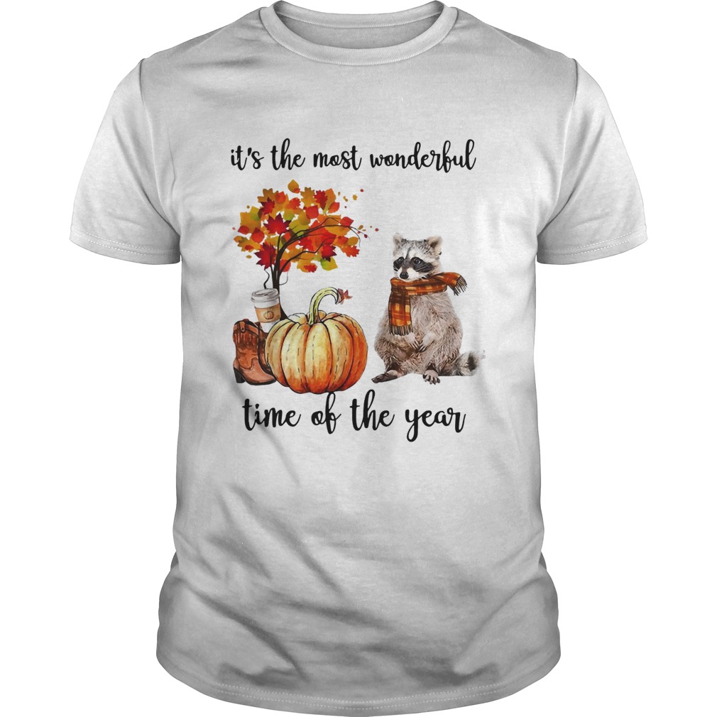Raccoon its the most wonderful time of the year shirt