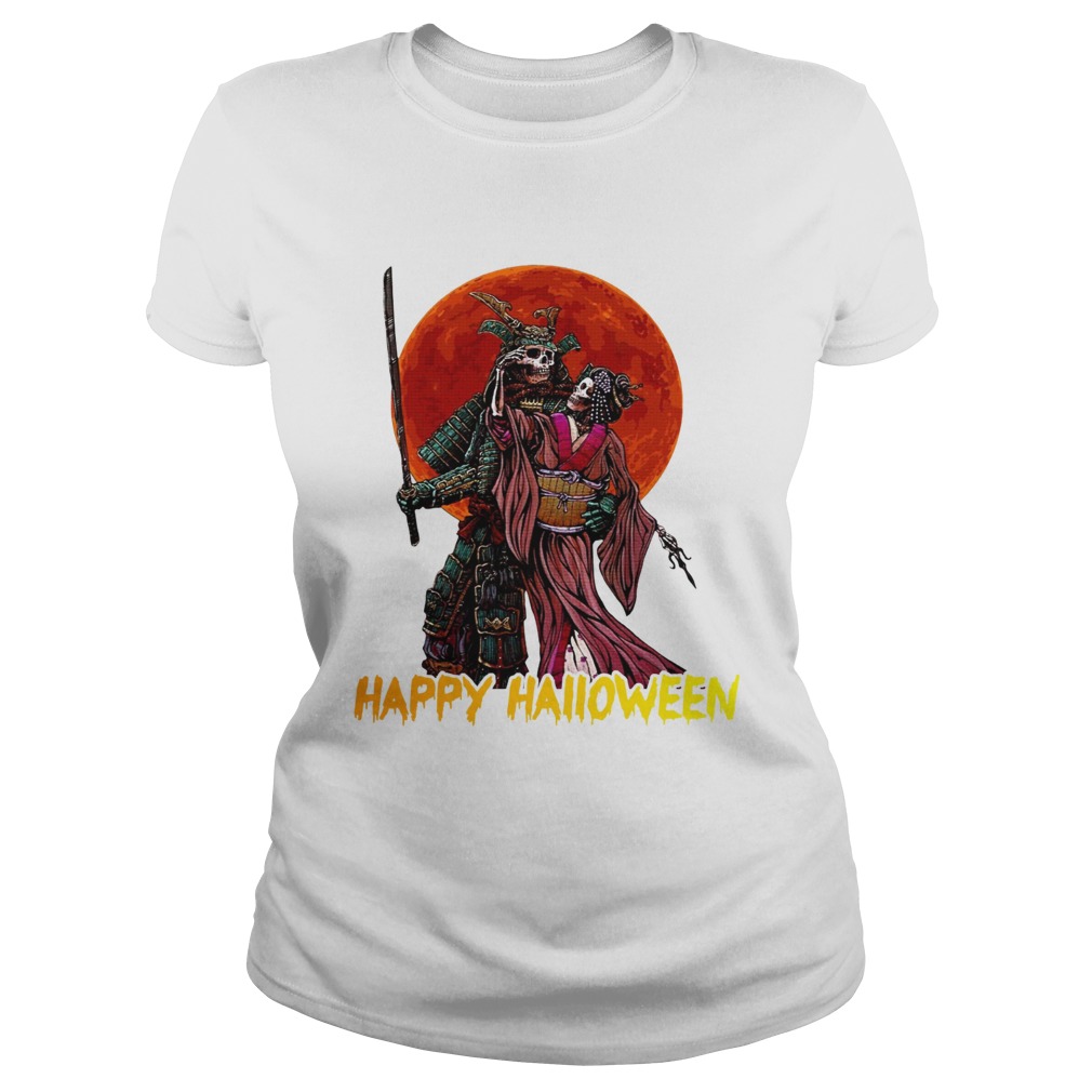 Samurai Skellington Happy Halloween Classic Ladies