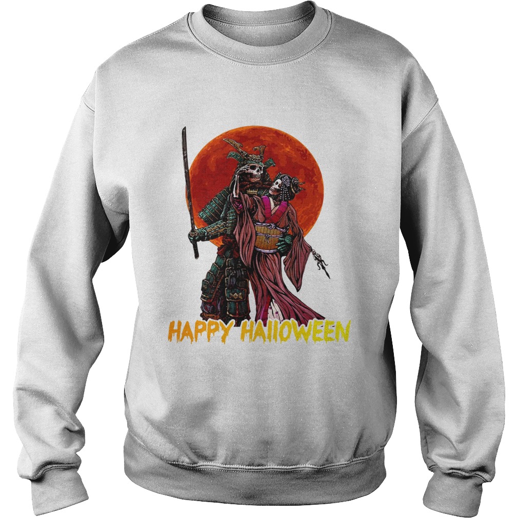 Samurai Skellington Happy Halloween Sweatshirt