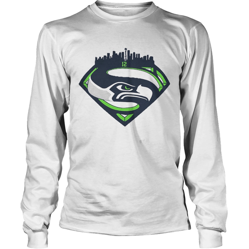 Seattle Seahawks Superman 12 Shirt LongSleeve