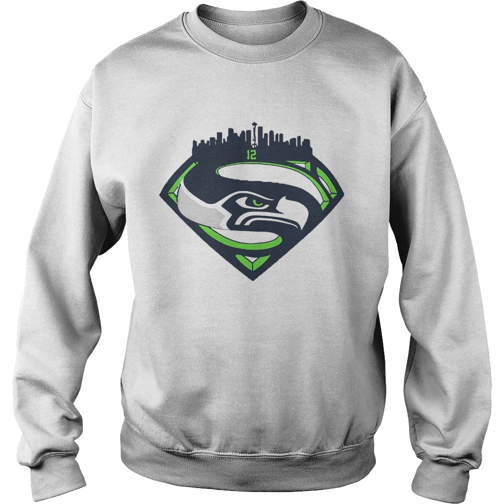 Seattle Seahawks Superman 12 Shirt Sweatshirt