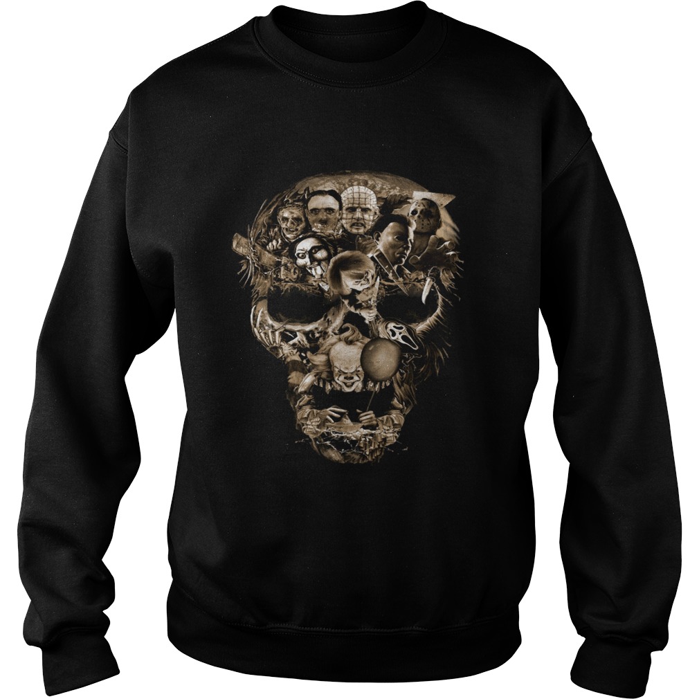 Skull Horror movie characters Sweatshirt