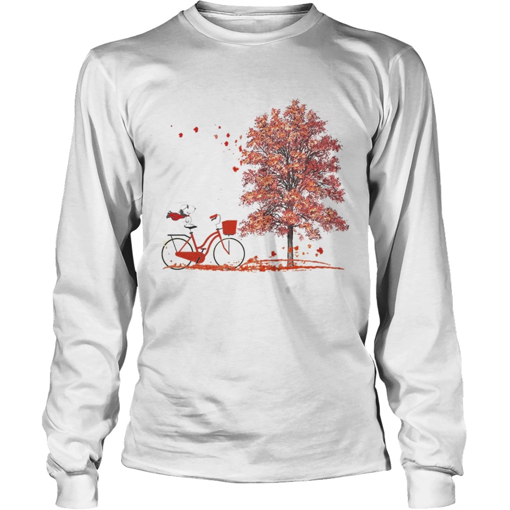 Snoopy riding a bicycle hello autumn LongSleeve