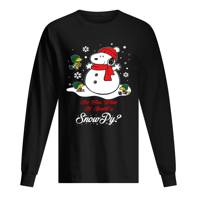 Snowman Snoopy Snowpy Christmas Long Sleeved T-shirt 