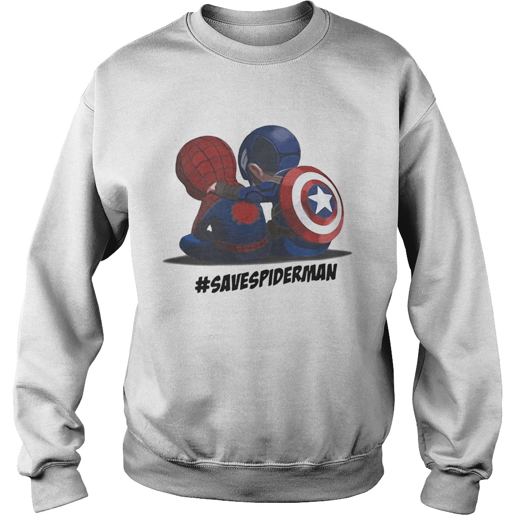 Spiderman and Captain America savespideman Sweatshirt