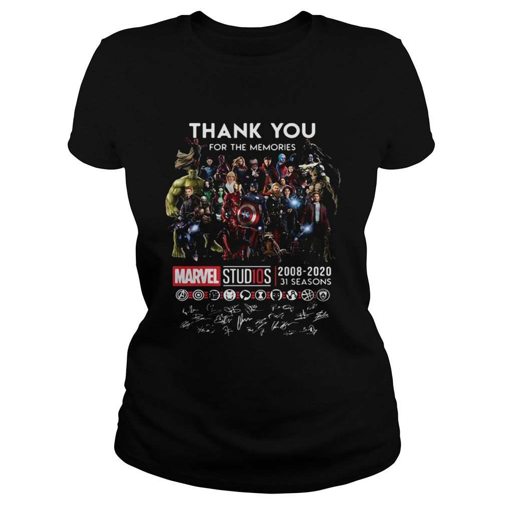 Thank you for the memories Marvel Studio all super heroes signed Classic Ladies