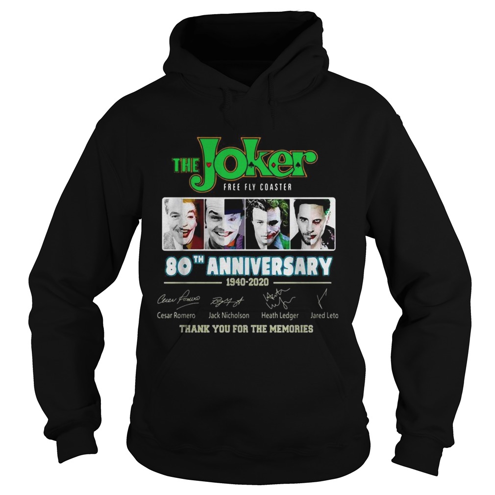 The Joker free fly Coaster 80th anniversary 1940 2020 signatures Hoodie