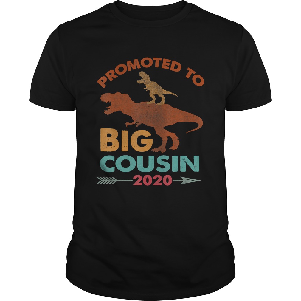 Trex Riding DinosaurVintage Promoted To Big Cousin 2020 TShirt