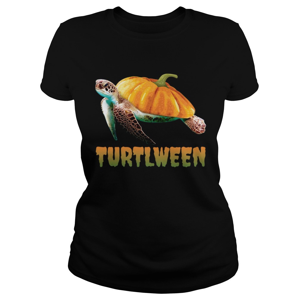 Turtlween Funny Halloween Pumpkin Turtle Lovers Shirt Classic Ladies