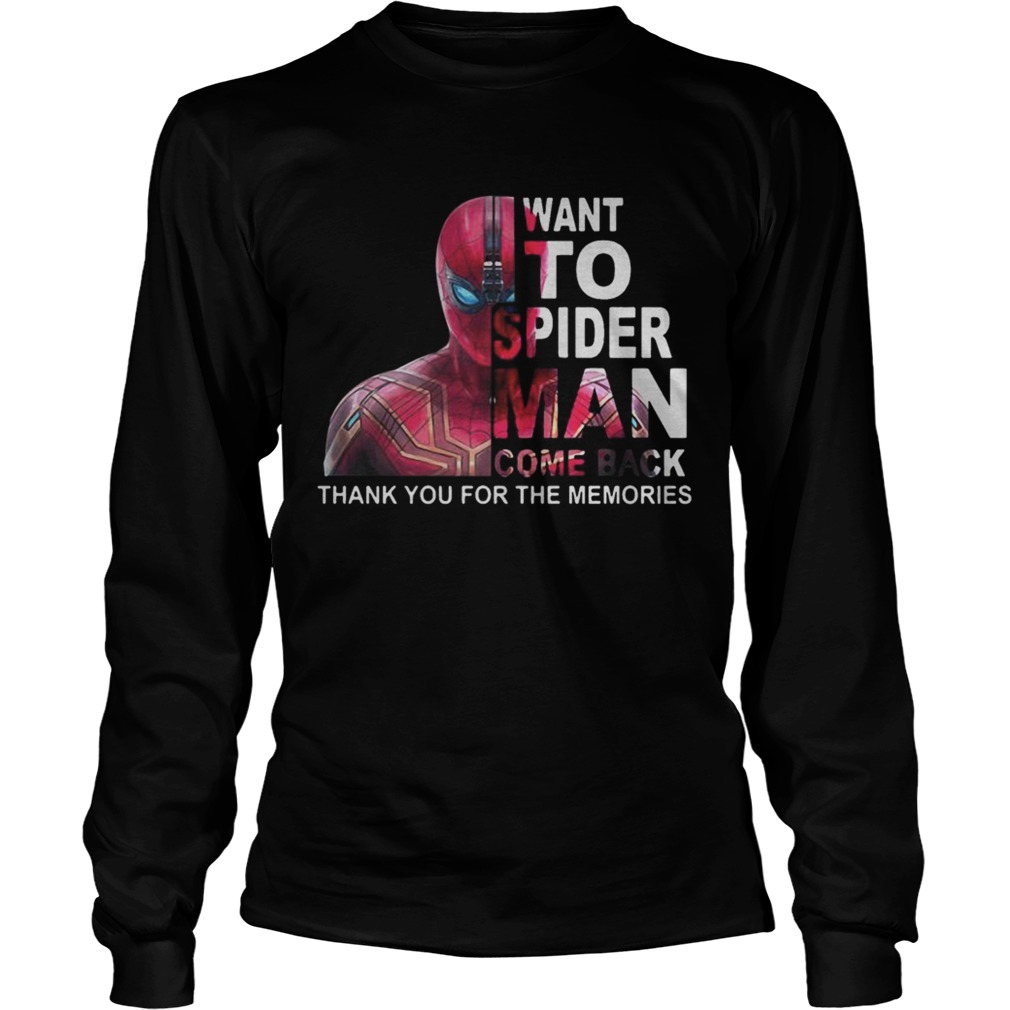 Want To Spider Man Come Back Thank You For The Memories Shirt LongSleeve
