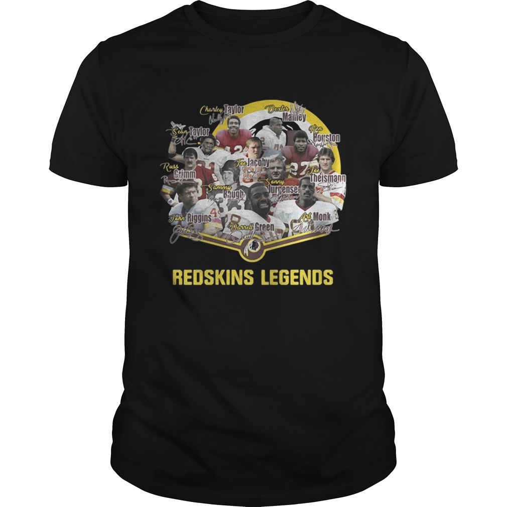 Washington Redskins legends team signature shirt