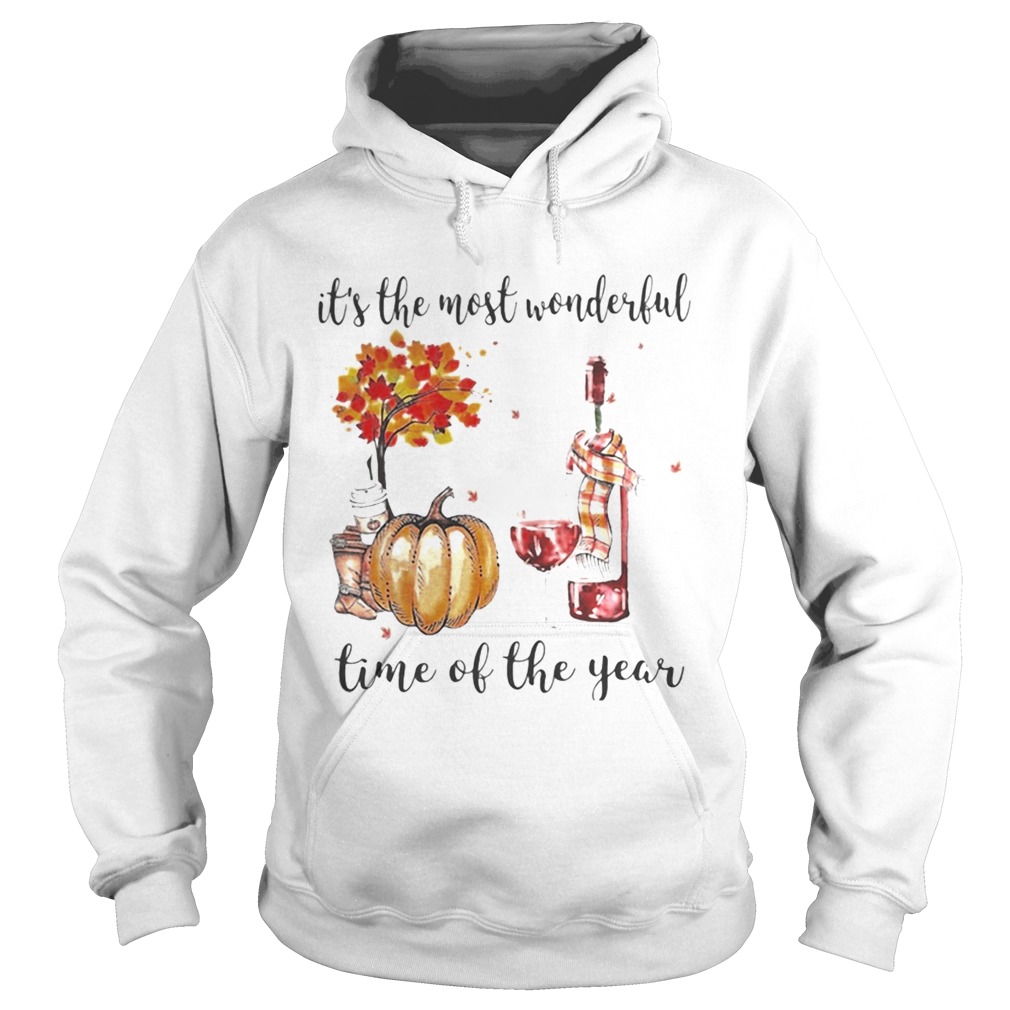 Wine Its the most wonderful time of the year Hoodie