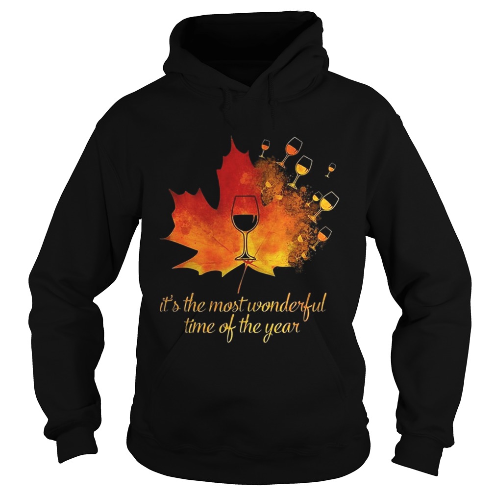 Wine leaf Its the most wonderful time of the year Hoodie