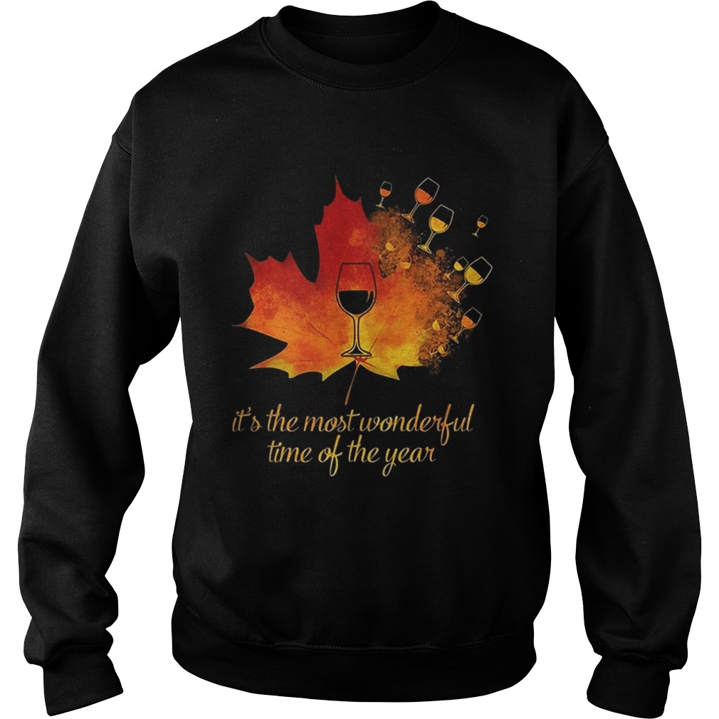 Wine leaf Its the most wonderful time of the year Sweatshirt