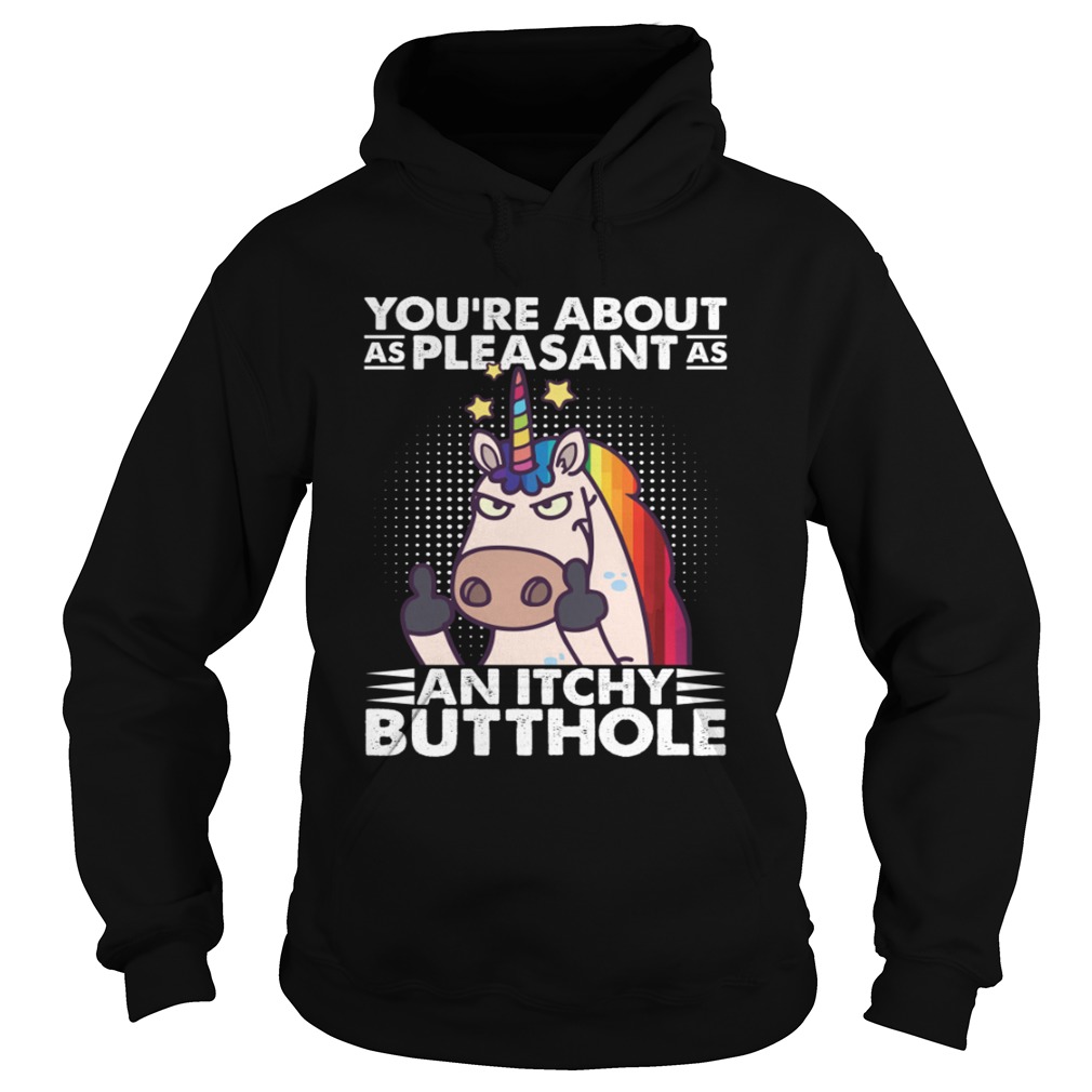 Youre About As Pleasant As An Itchy Butthole Funny Sassy Unico Hoodie