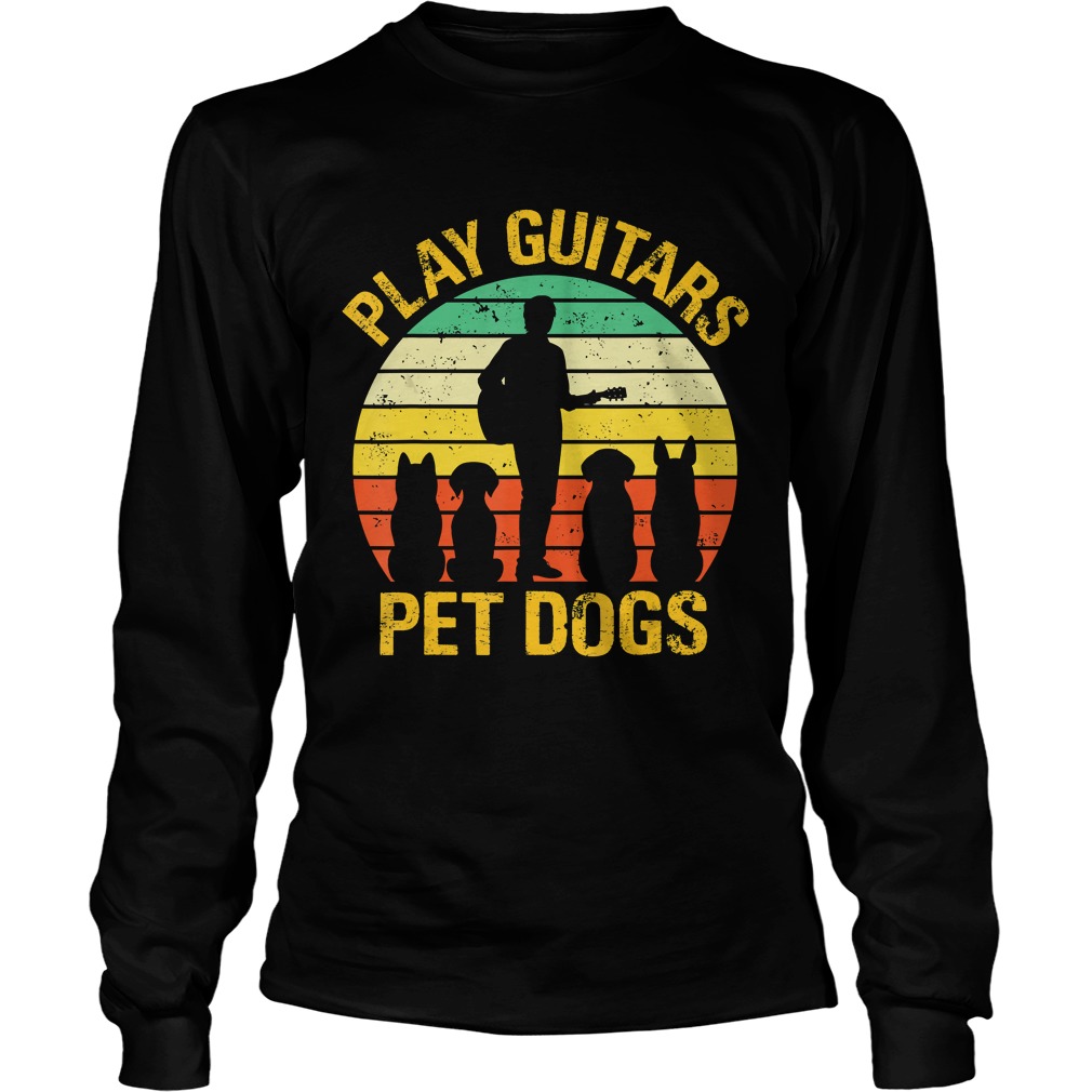 vintage Play guitars pet dogsTShirt LongSleeve