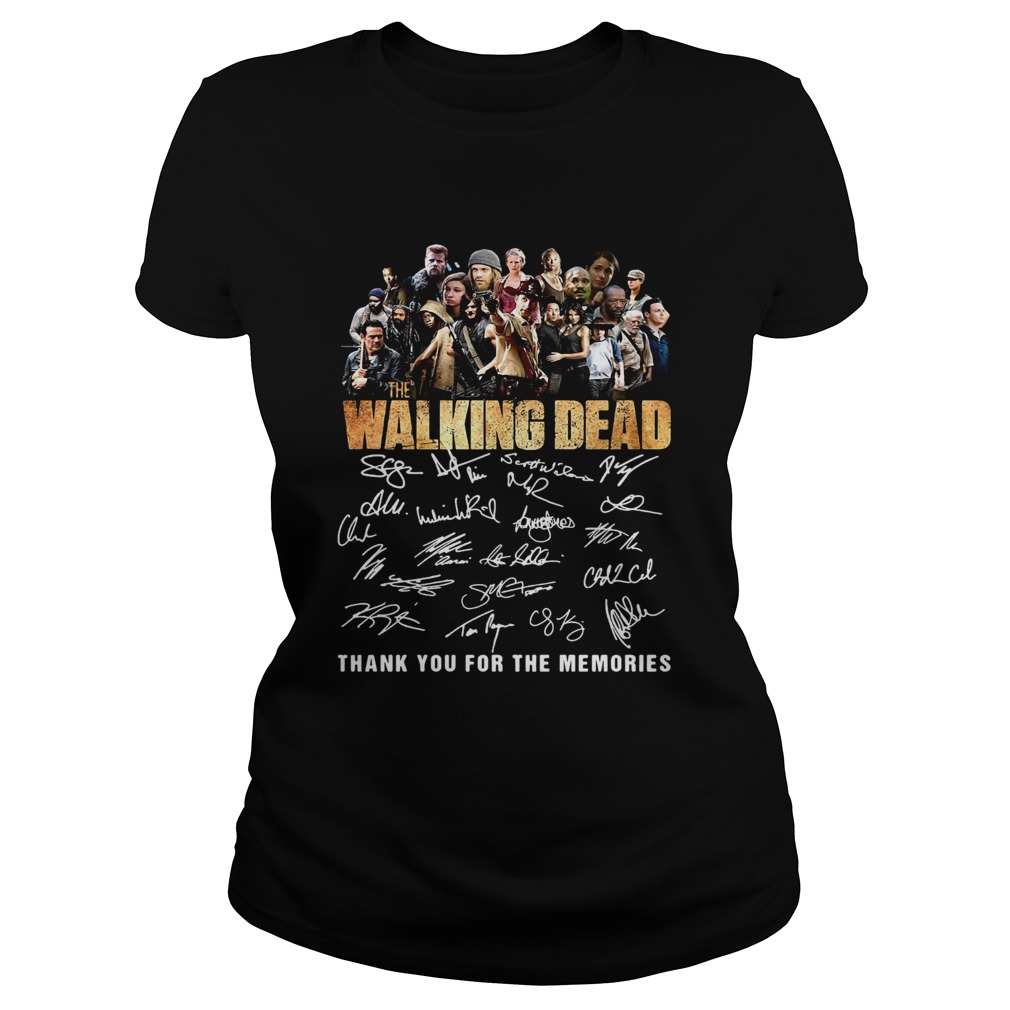 10th Anniversary Walking Dead Thank You For The Memories Shirt Classic Ladies