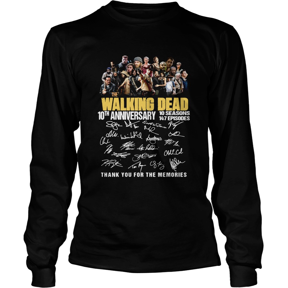 10th Anniversary Walking Dead thank you for the memories LongSleeve