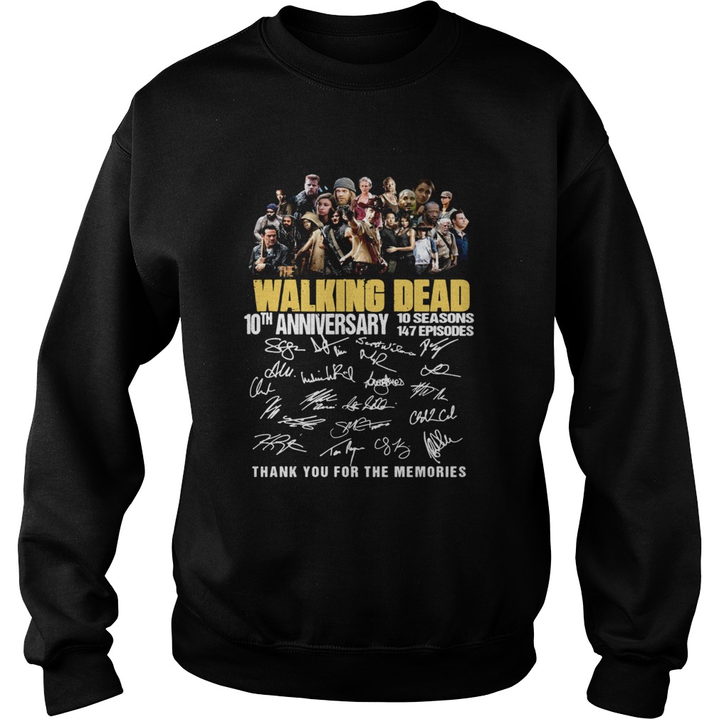 10th Anniversary Walking Dead thank you for the memories Sweatshirt