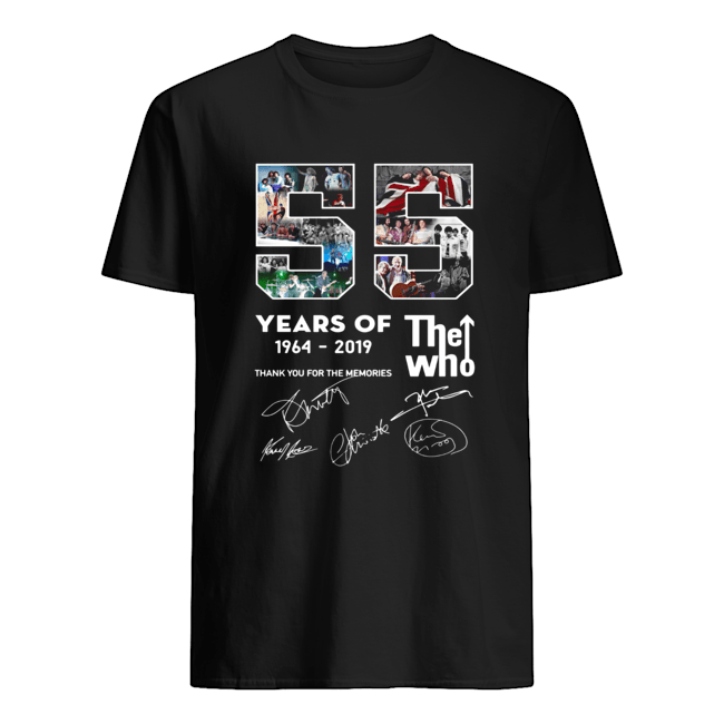 55 years of The Who 1964 2019 thank you shirt