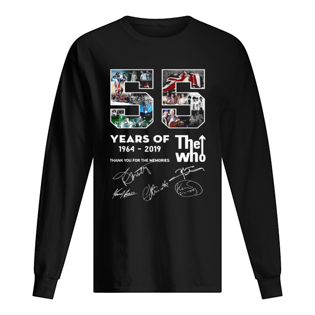 55 years of The Who 1964 2019 thank you Long Sleeved T-shirt 