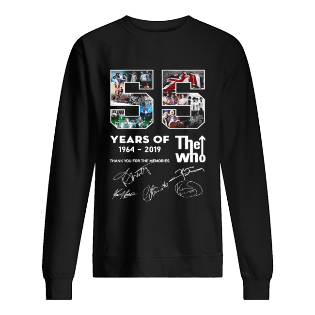 55 years of The Who 1964 2019 thank you Unisex Sweatshirt
