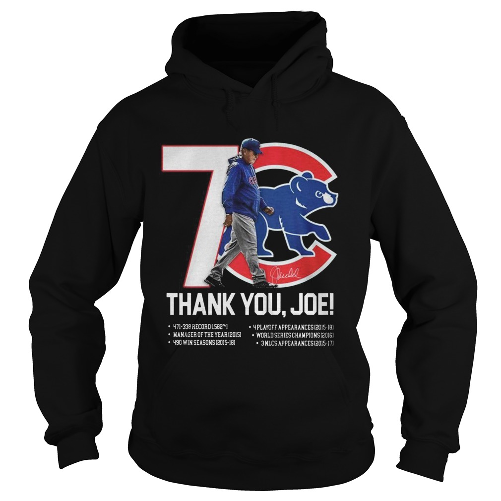 7 Chicago Cubs thank you Joe Maddon Rumors Hoodie