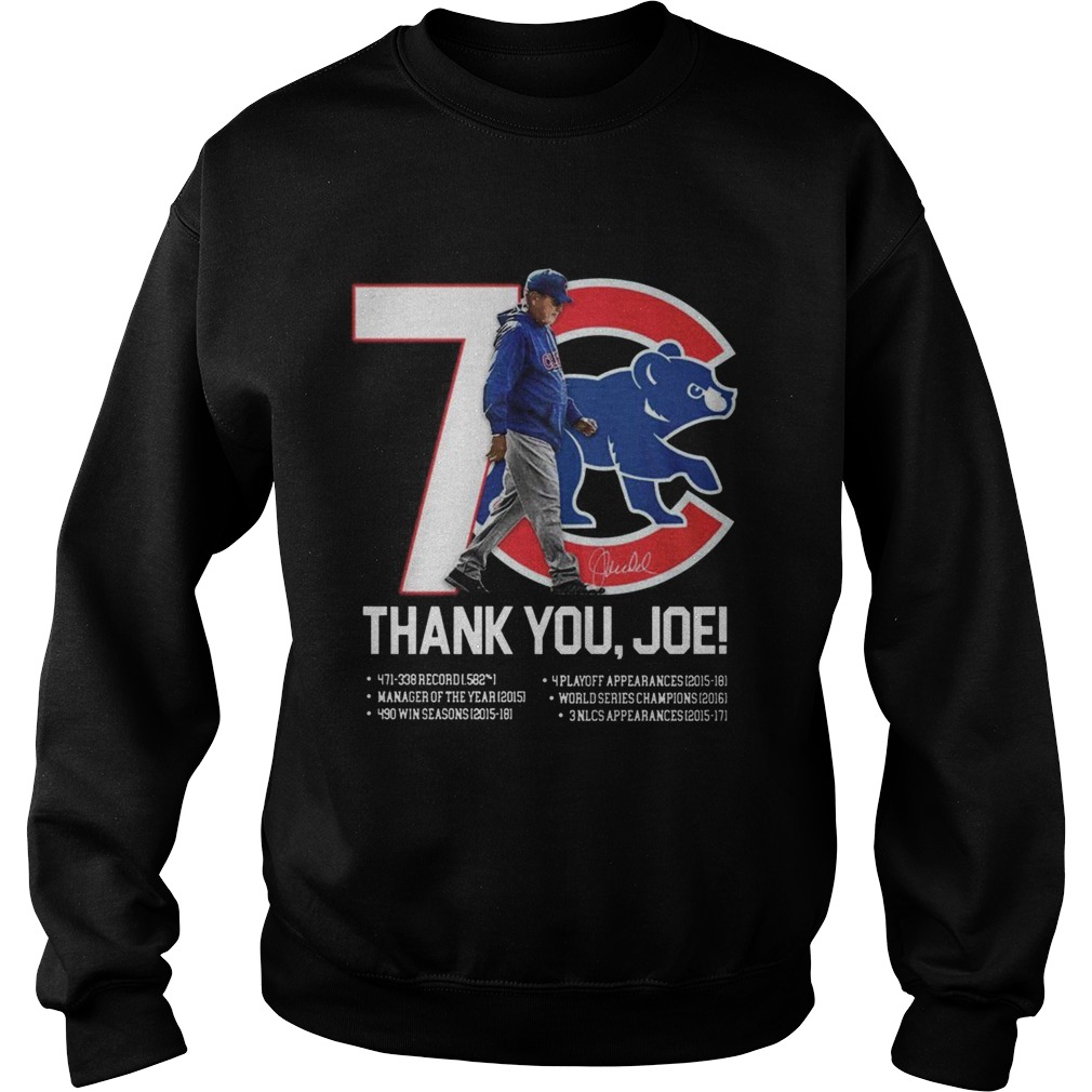 7 Chicago Cubs thank you Joe Maddon Rumors Sweatshirt