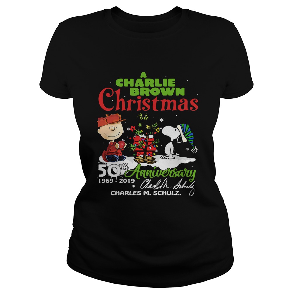 A Charlie Brown Christmas 50th Anniversary 19692019 Signature Shirt Classic Ladies