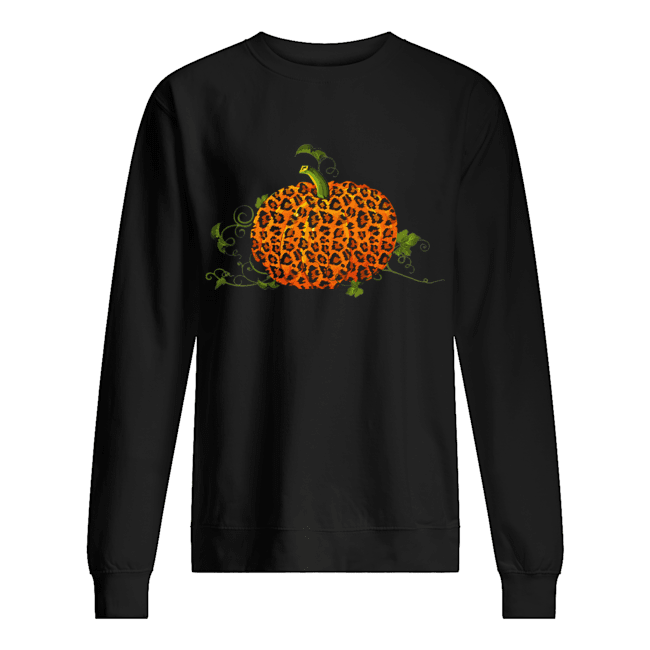 Animal Leopard Pumpkin Fall Autumn Halloween Gift T-Shirt Unisex Sweatshirt