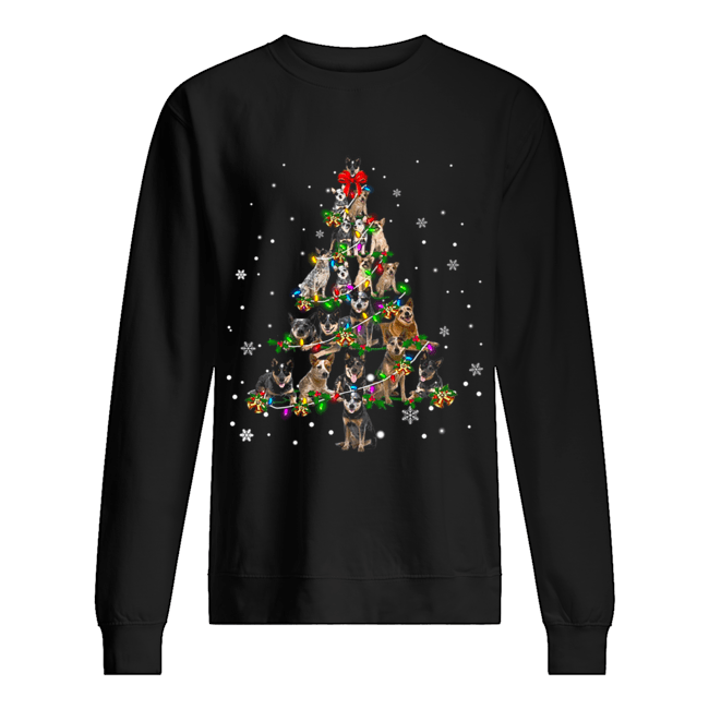 Australian cattle dog Christmas Tree T-Shirt Unisex Sweatshirt