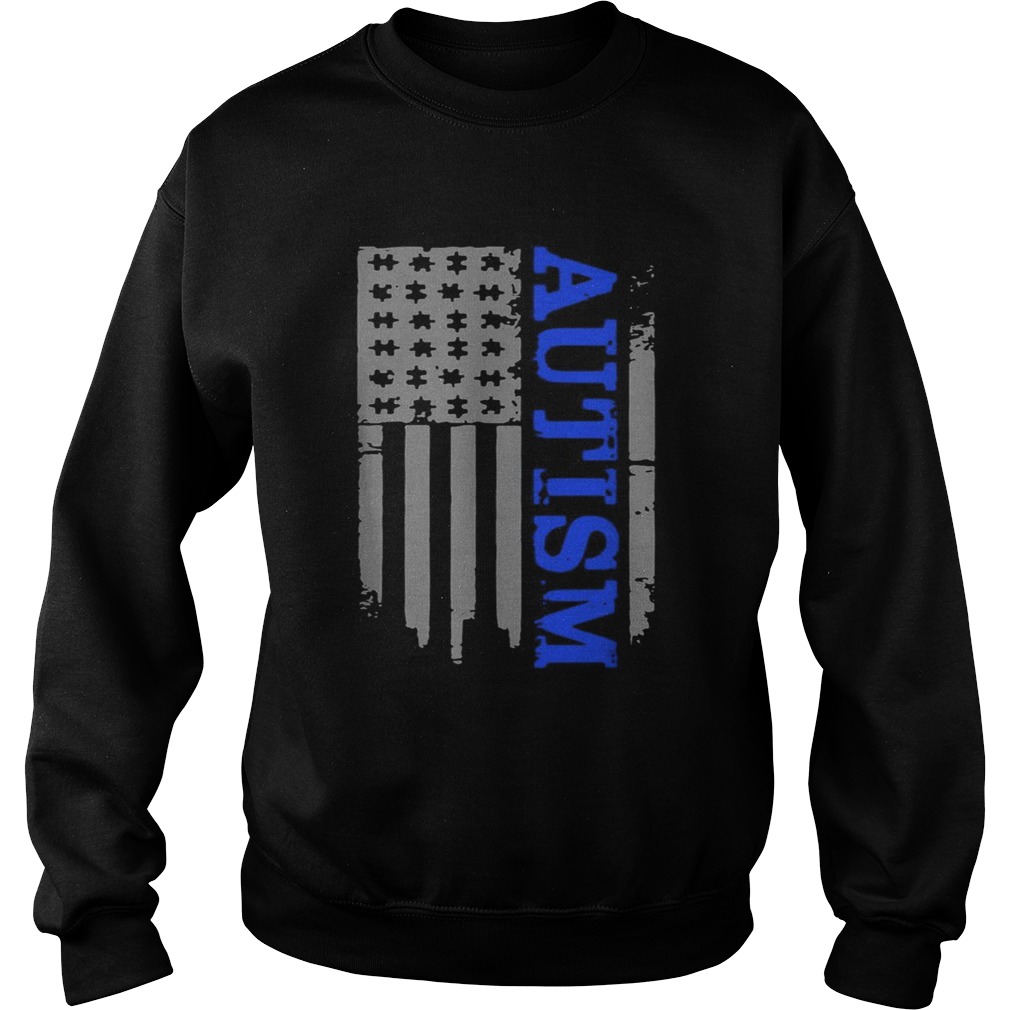 Autism Awareness American flag veteran Sweatshirt