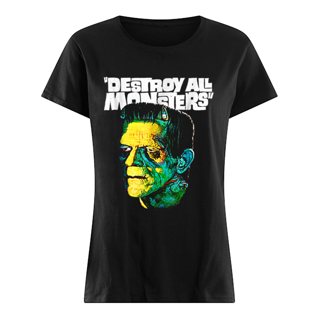 Awesome Vintage Frankenstein Halloween Party Horror Movie Classic Women's T-shirt