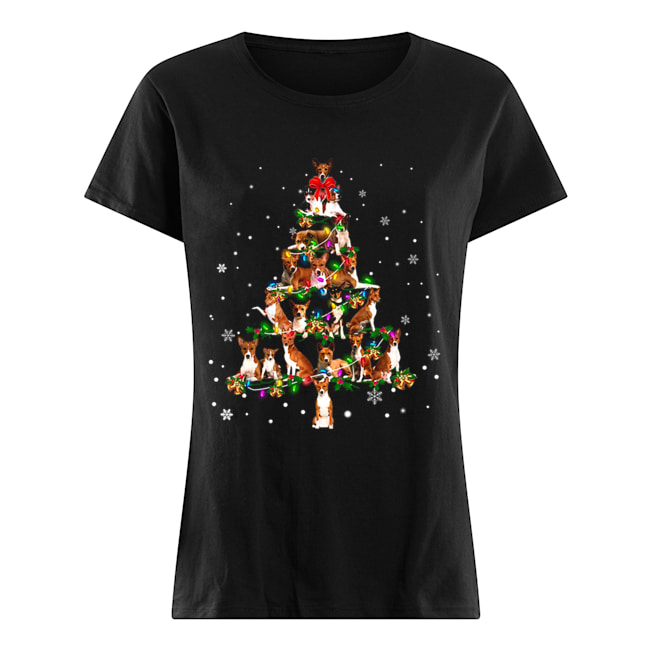 Basenji Christmas Tree T-Shirt Classic Women's T-shirt