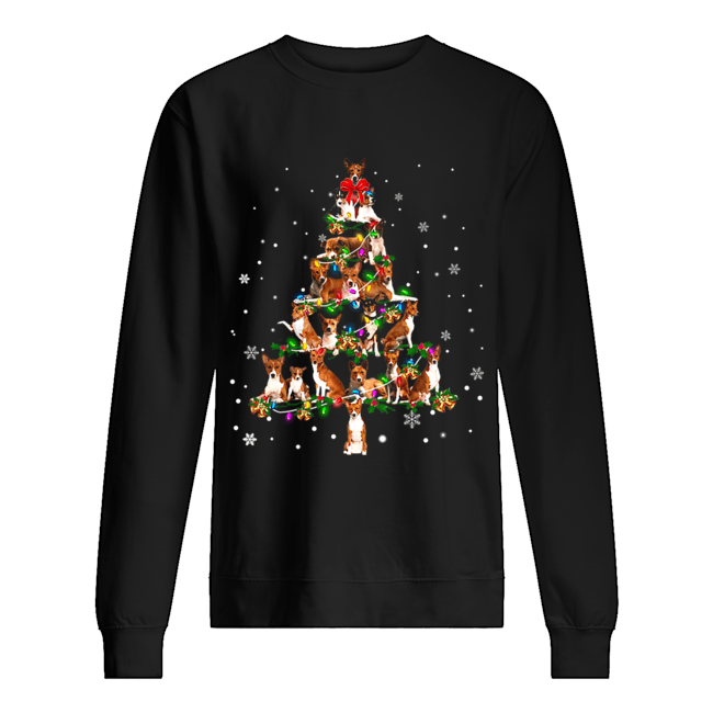 Basenji Christmas Tree T-Shirt Unisex Sweatshirt