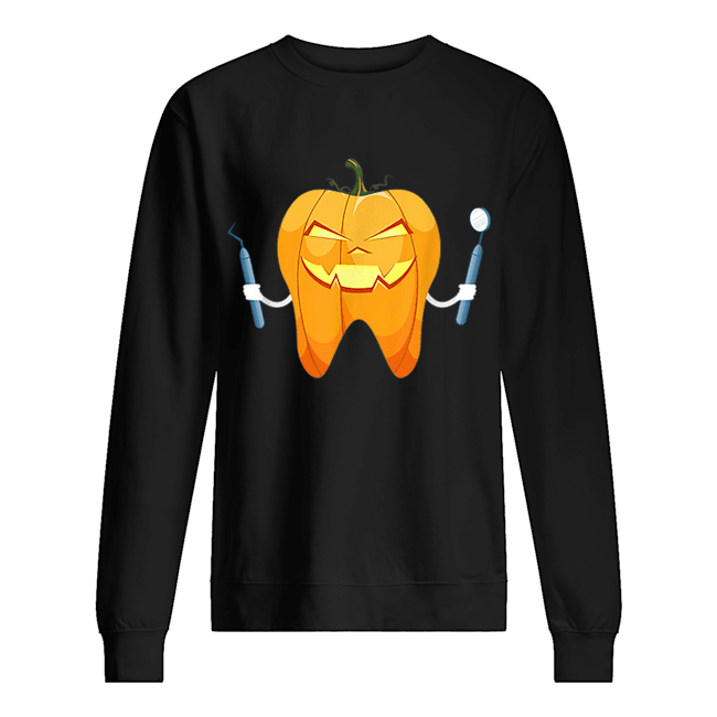 Beautiful Dentist Halloween Night Pumpkin Scrubs Scary Gift Unisex Sweatshirt