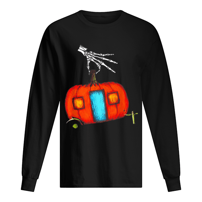 Beautiful Happy Camp-O-Ween Funny Camping Halloween Gifts Long Sleeved T-shirt 