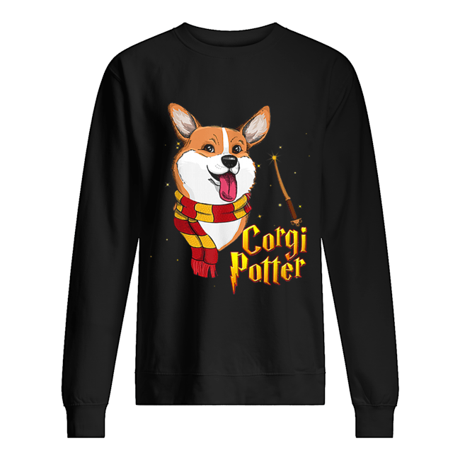 Beautiful Potter Corgi Harry Pawter Cute Corgi Dogs Halloween Unisex Sweatshirt