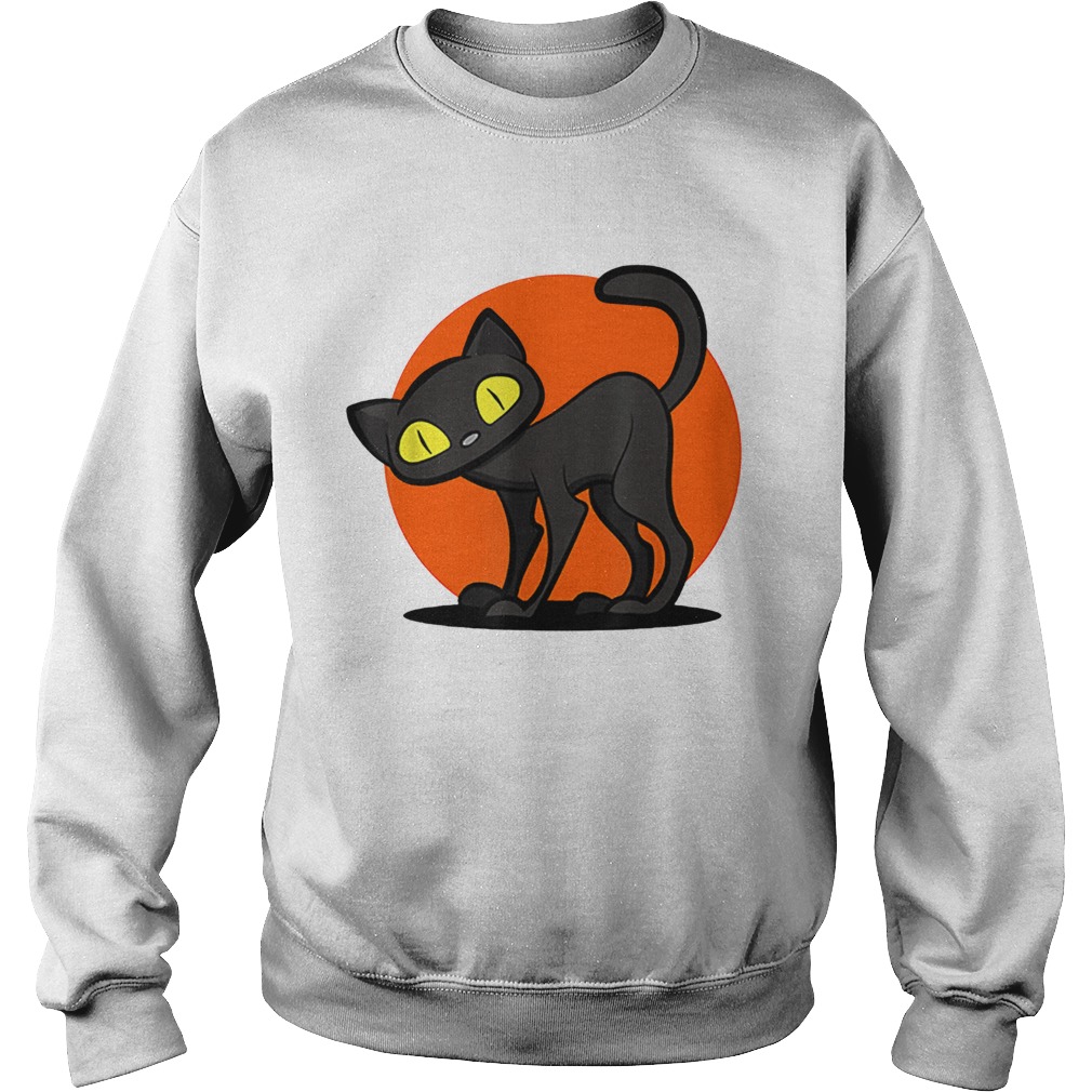Beautiful Scary Halloween cute Black Cat Women Men Kids Gift Sweatshirt