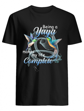 Being A Yaya Makes My Life Complete Bird Art T-Shirt