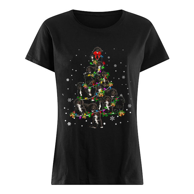 Black Cockapoo Christmas Tree T-Shirt Classic Women's T-shirt