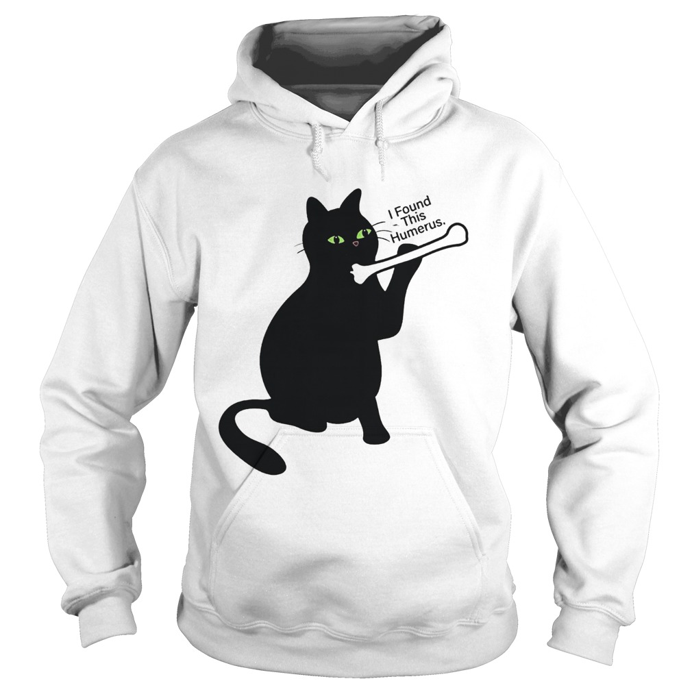 Black cat I found this humerus funny poster Hoodie