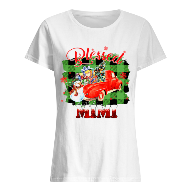 Blessed Mimi Christmas Truck Snowman T-Shirt Classic Women's T-shirt