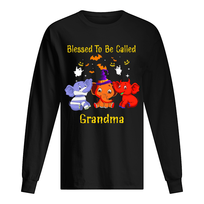 Blessed To Be Called Grandma Elephant T-Shirt Long Sleeved T-shirt 