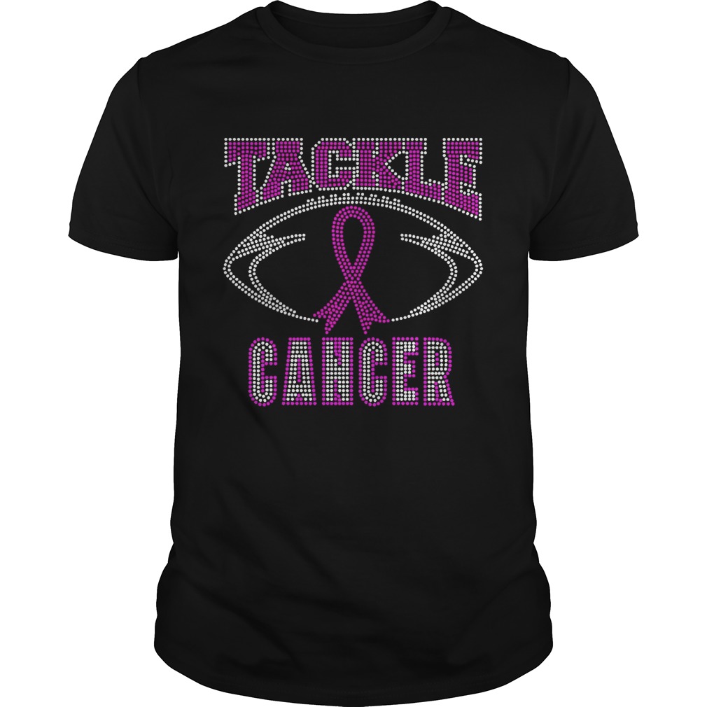 Breast cancer awareness rhinestone tackle football shirt