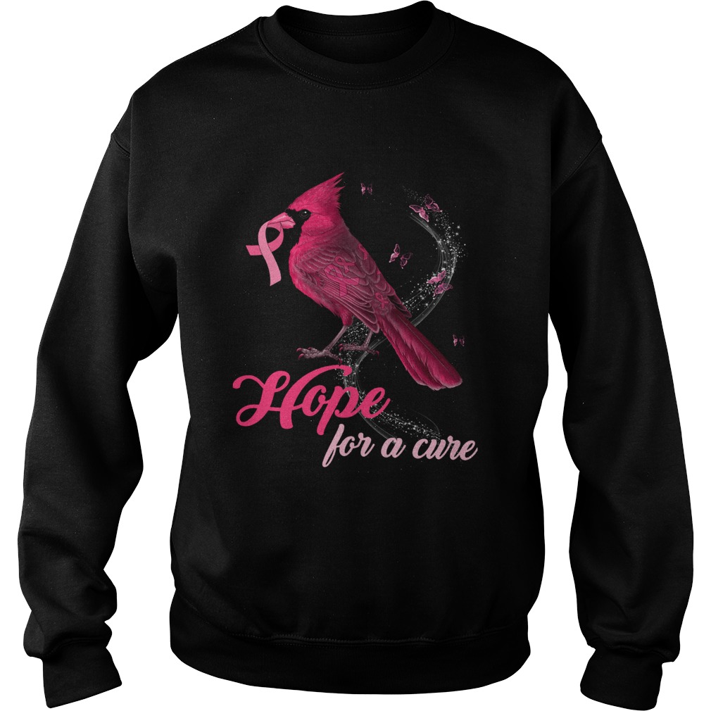 Cardinal Breast Cancer Awareness Hope For A Cure Shirt Sweatshirt