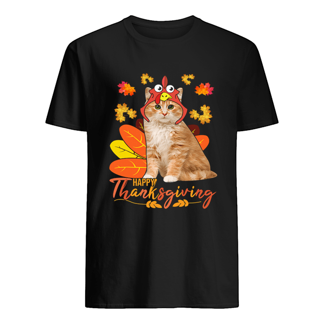 Cat Happy ThanksGiving Funny Cat Lover Gift T-Shirt