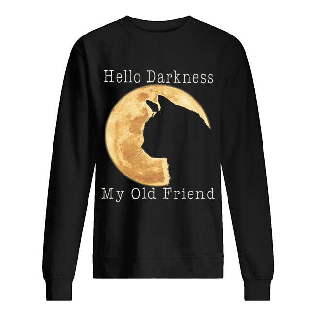 Cat moon Hello darkness my old friend Unisex Sweatshirt